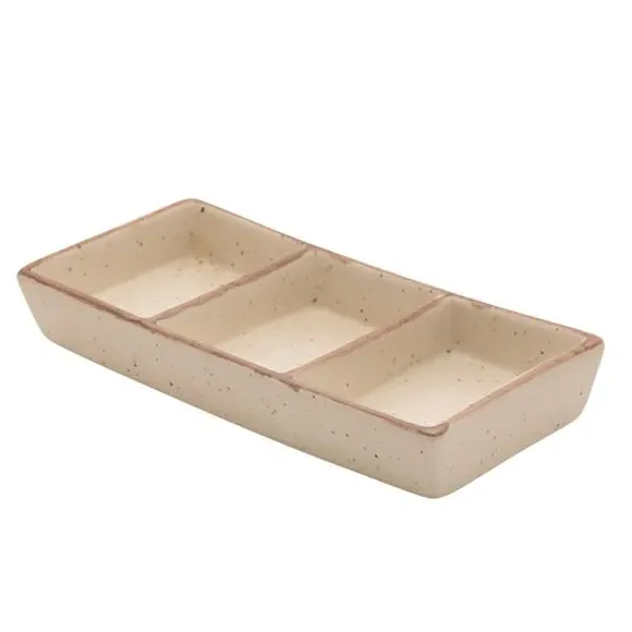 Set of 2 Serving Trays - White, Stoneware