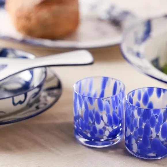 Set of 2 Tumbler Glasses - Blue, Glass image