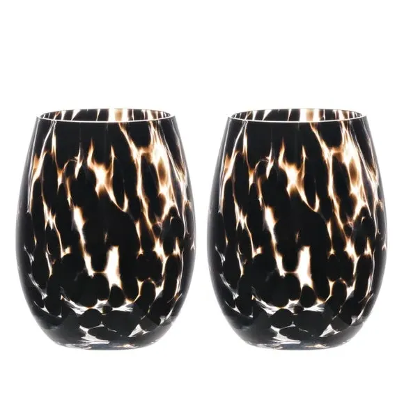 Set of 2 Tumbler Glasses - Brown, Glass image