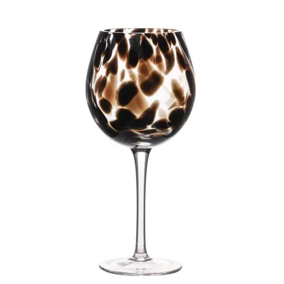 Set of 2 Wine Glasses - Brown, Tortoiseshell