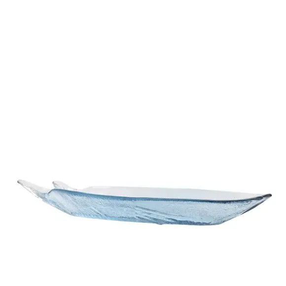 Set of 4 Fish Plates - Blue, Glass