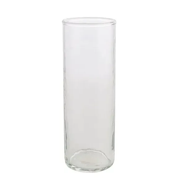 Set of 4 Hammered Tall Glasses - Clear Glass image