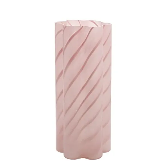 Swirl Glass Vase - Pink