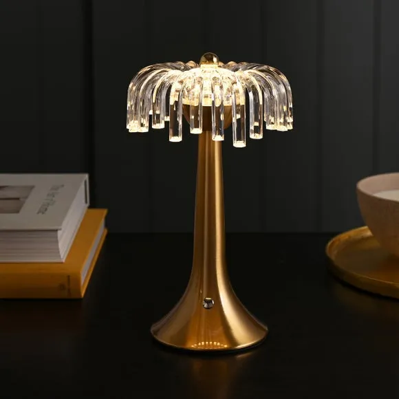 Touch Table Lamp with Crystal Trim - Bronze image