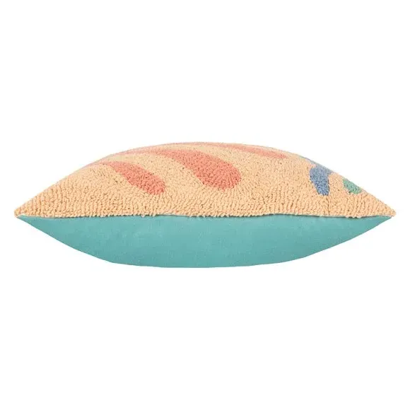 Coral Design Cushion - Peach, Cotton