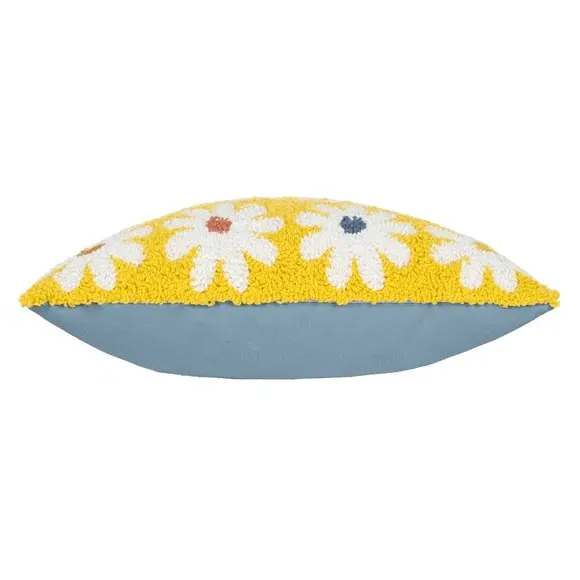 Daisy Cushion - Yellow, Cotton Blend