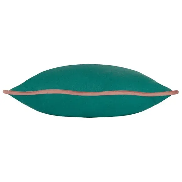 Reversible Cushion with Wiggle Design - Green