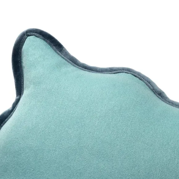 Reversible Cushion with Wiggle Design - Mineral