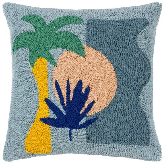 Square Cushion with Abstract Design - Lilac