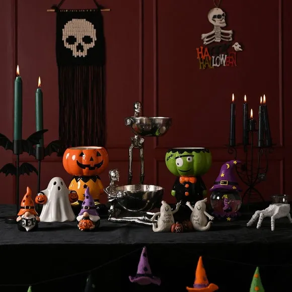 Bat Wing Candlestick Holder - Black, Metal