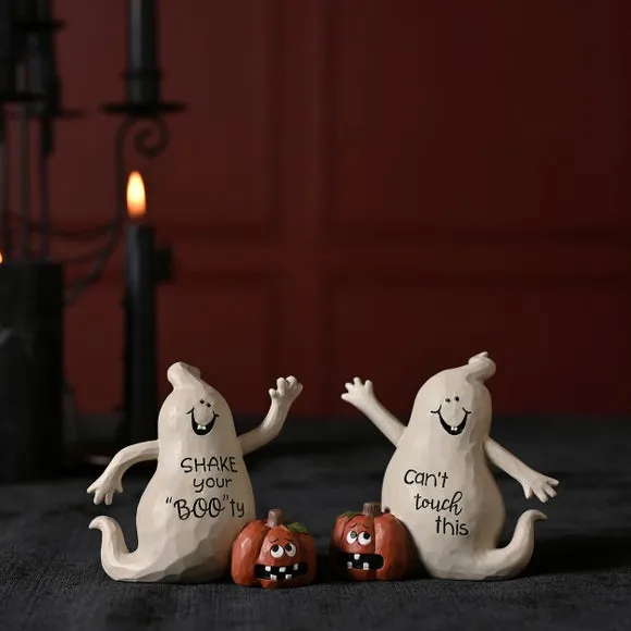 Ghost Halloween Ornament - White, Resin