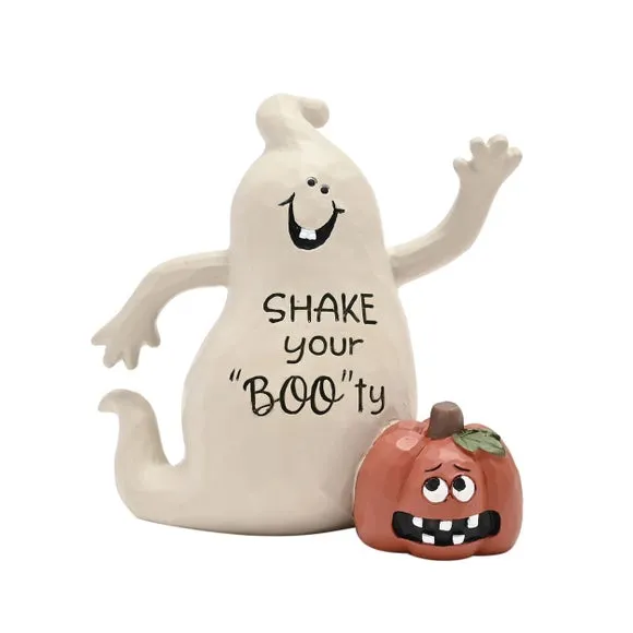 Ghost Halloween Ornament - White, Resin