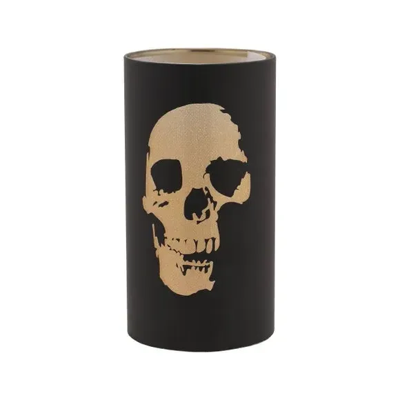 Skull LED Light with Warm White Bulb - Black