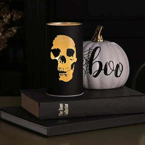 Skull LED Light with Warm White Bulb - Black