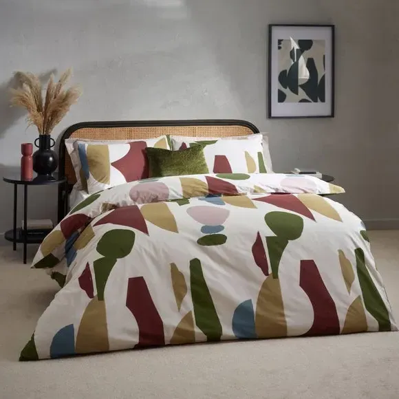 Duvet Cover & Pillowcase Set - Multicolor, Cotton