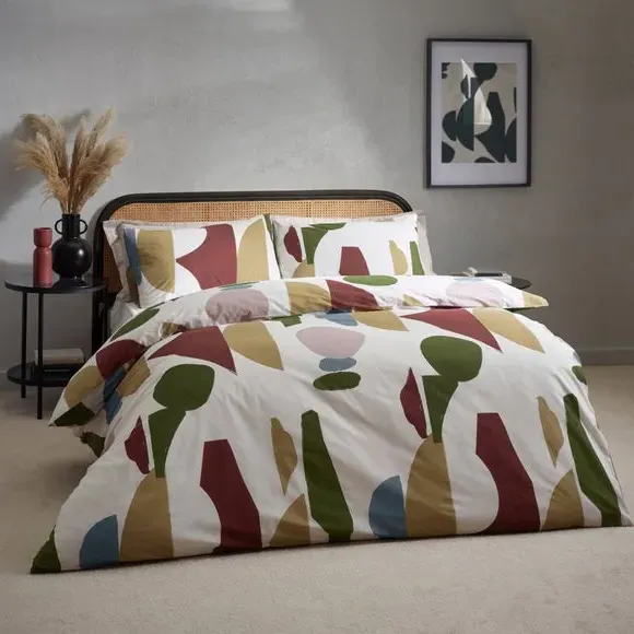 Duvet Cover & Pillowcase Set - Multicolor, Cotton