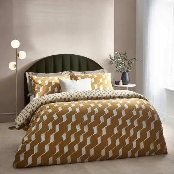 Duvet Cover & Pillowcase Set - Mustard, Cotton