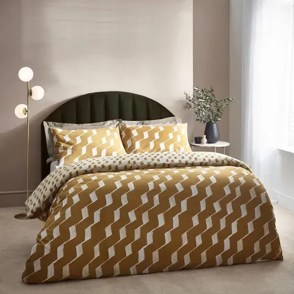 Duvet Cover & Pillowcase Set - Mustard, Cotton image