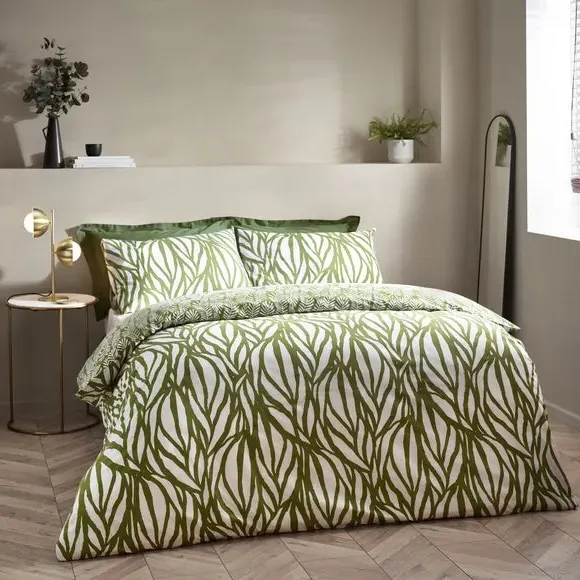 Duvet Cover & Pillowcase Set - Olive, Cotton