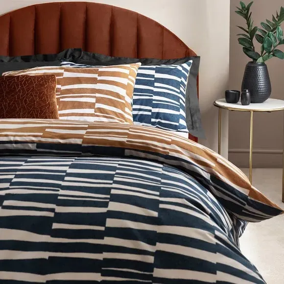 Piper Duvet Cover Set - Bronze, Cotton Rich