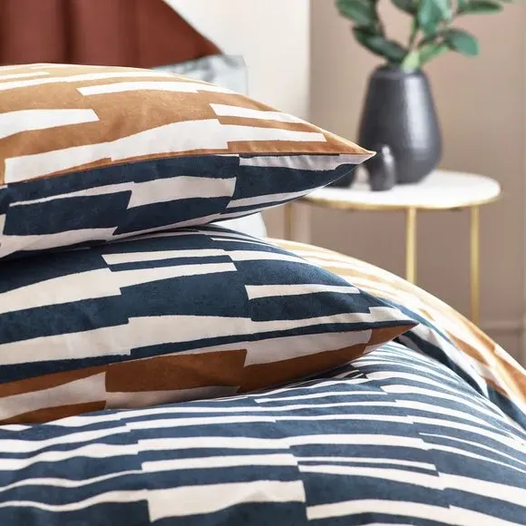 Piper Duvet Cover Set - Bronze, Cotton Rich
