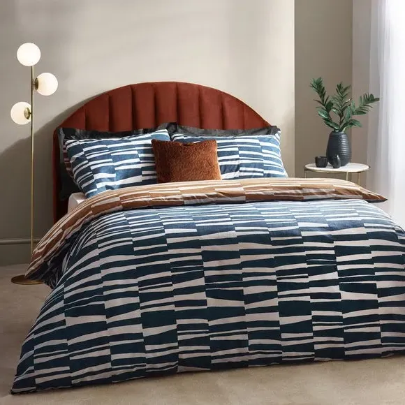 Piper Duvet Cover Set - Bronze, Cotton Rich