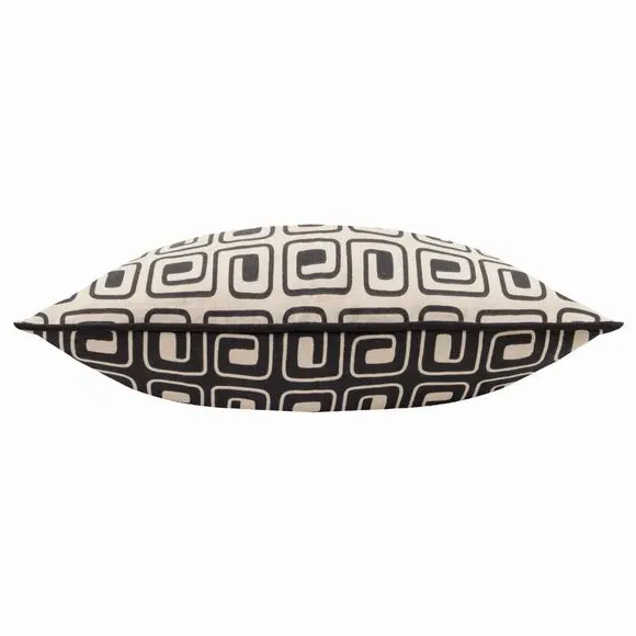 Rectangular Cushion Abstract Design - Black, Cotton