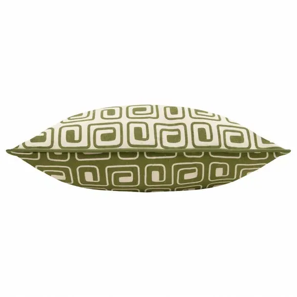 Rectangular Cushion Abstract Design - Olive, Cotton