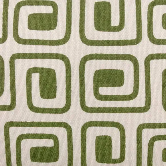 Rectangular Cushion Abstract Design - Olive, Cotton