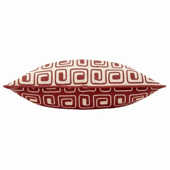 Rectangular Cushion Abstract Design - Red, Cotton