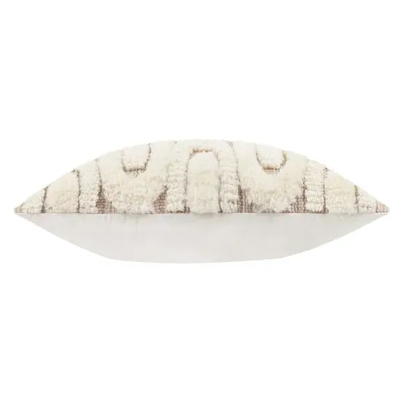 Rectangular Tufted Cushion - Natural, Yarn