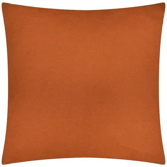 Square Cushion with Embroidery - Copper, Cotton