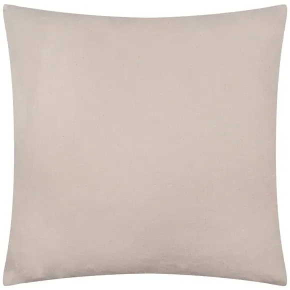 Square Cushion with Embroidery - Monochrome, Cotton