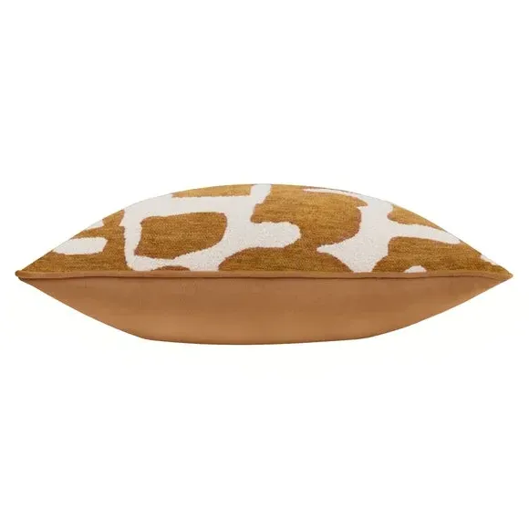 Square Cushion with Jacquard - Bronze, Boucle