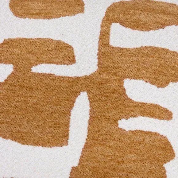 Square Cushion with Jacquard - Bronze, Boucle