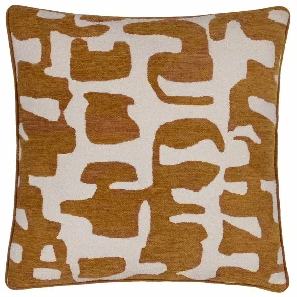Square Cushion with Jacquard - Bronze, Boucle