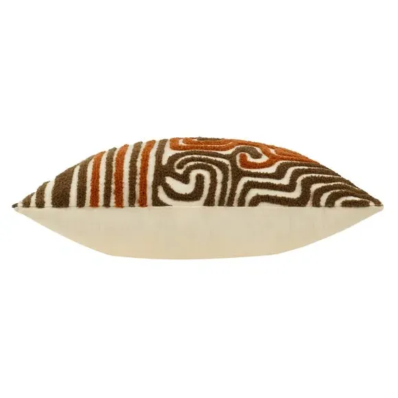 Square Tufted Cushion - Copper, Cotton
