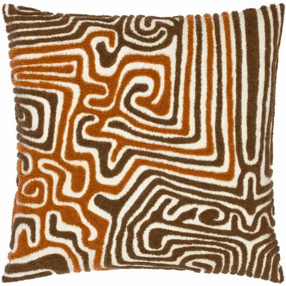 Square Tufted Cushion - Copper, Cotton image