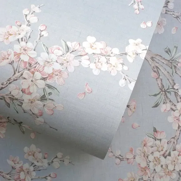 Blossom Print Wallpaper - Sage, Paper