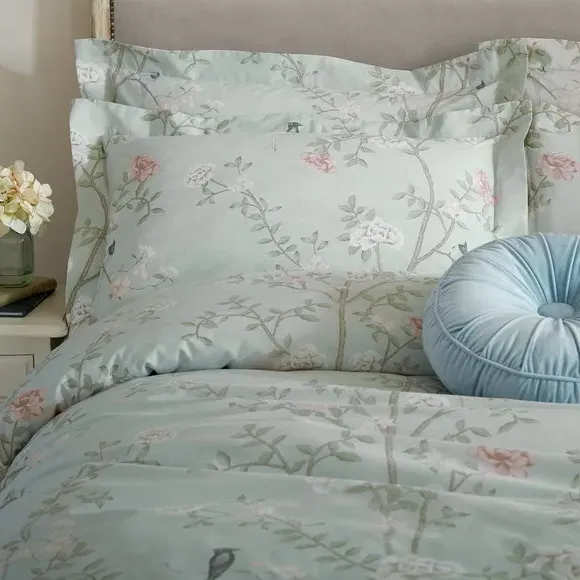 Duvet Cover Set with Pillowcase - Green, Cotton