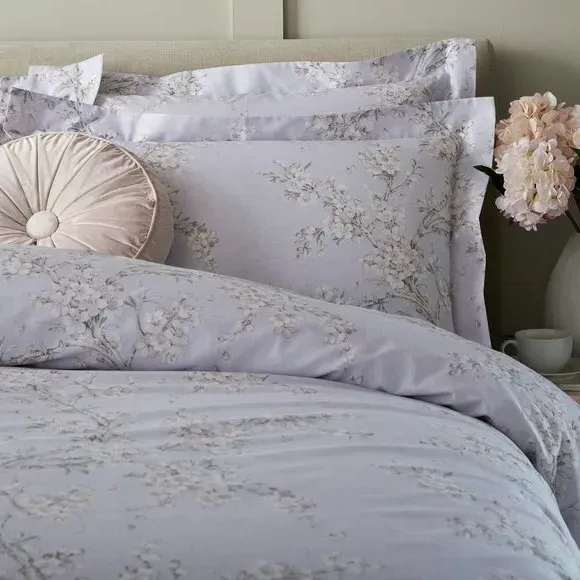 Duvet Cover Set with Pillowcase - Purple, Cotton