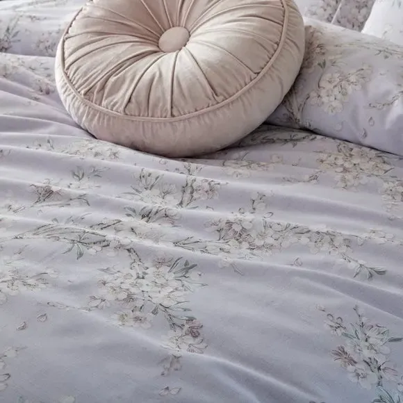 Duvet Cover Set with Pillowcase - Purple, Cotton