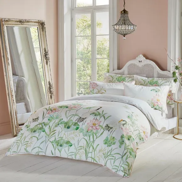 Duvet Cover Set with Pillowcases - Pink, Cotton image