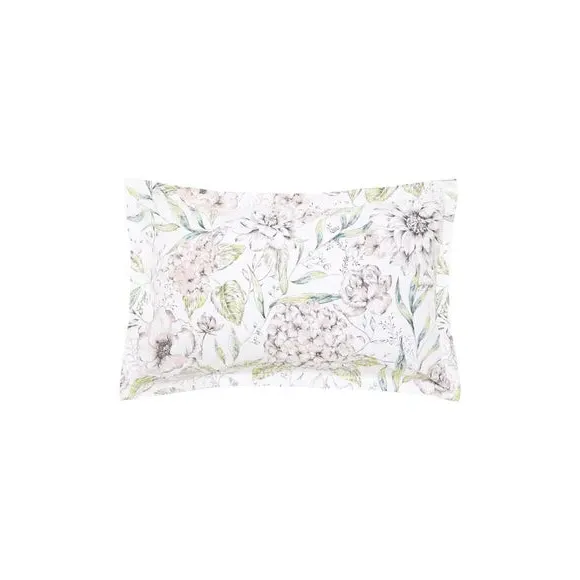 Oxford Pillowcase with Button Fastening - Green image