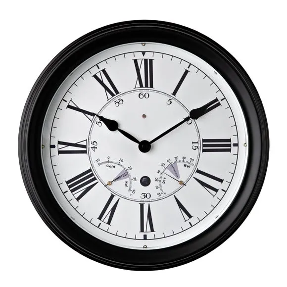LED Wall Clock with Sound Activation - Black