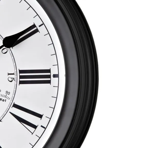 LED Wall Clock with Sound Activation - Black