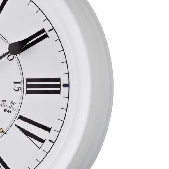 LED Wall Clock with Sound Activation - White