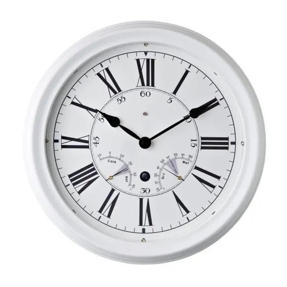 LED Wall Clock with Sound Activation - White