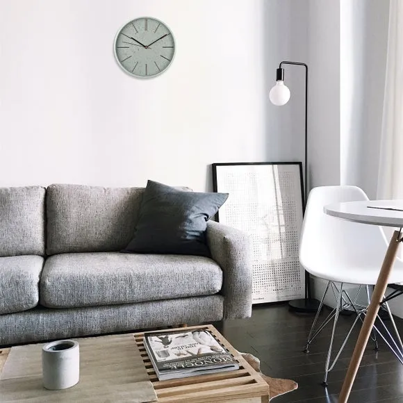 Wall Clock with Roman Numerals - Green, Metal