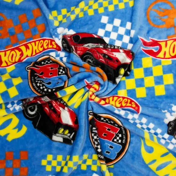 Fleece Blanket with Gaming Design - Blue, Polyester